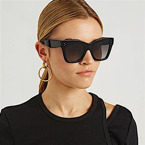 celine sunglasses kim square|Celine 50mm polarized square sunglasses.